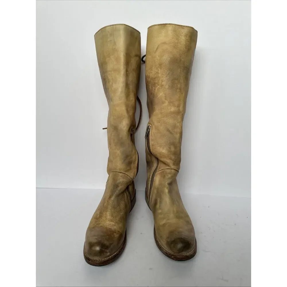Bed Stu Leather Knee-high Riding Boots Size 6.5 - Picture 2 of 10